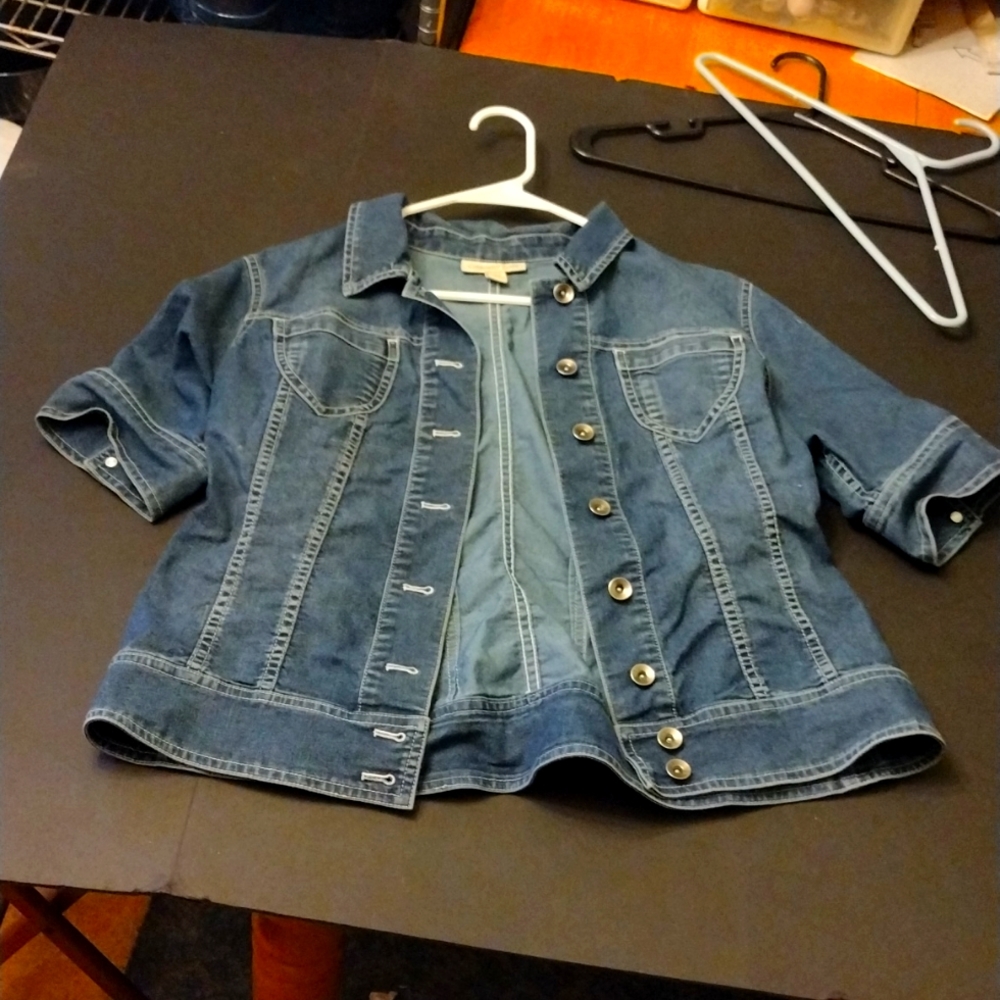 Coldwater Creek petite 14 Jean blouse